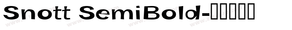 Snott SemiBold字体转换